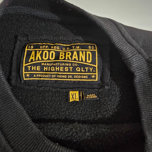 Akoo Sweatshirt (No Rivals AKOO MFG 1980) Black/Graphic - Men's XL Fox King - Picture 4 of 4
